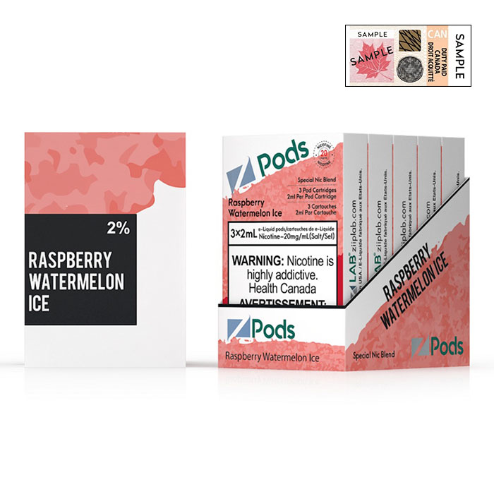 (Stamped) Z Pods Raspberry Watermelon Ice Special Edition Ct 5