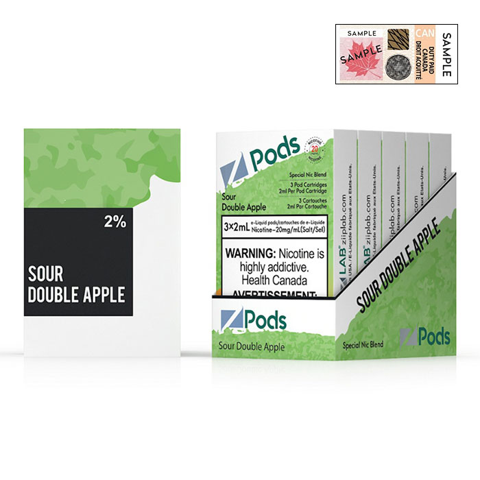 (Stamped) Z Pods Sour Double Apple Special Edition Ct 5
