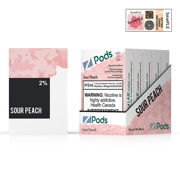 (Stamped) Z Pods Sour Peach Special Edition Ct 5