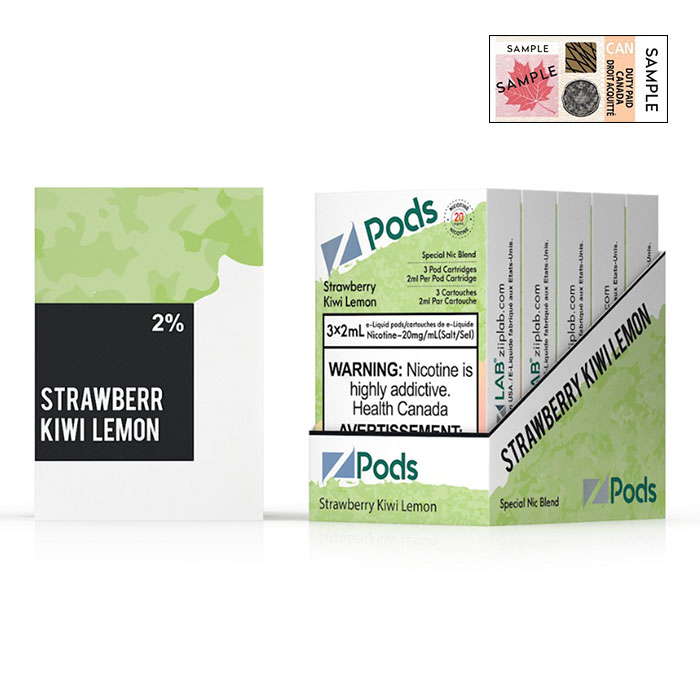 (Stamped) Z Pods Strawberry Kiwi Lemon Special Edition Ct 5