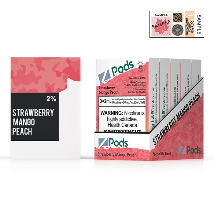 (Stamped) Z Pods Strawberry Mango Peach Special Edition Ct 5