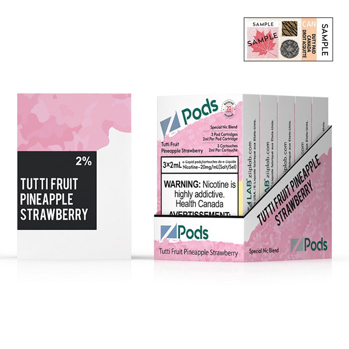 (Stamped) Z Pods Tutti Fruit Pineapple Strawberry Special Edition Ct 5