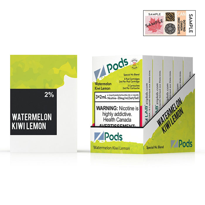 (Stamped) Z Pods Watermelon Kiwi Lemon Special Edition Ct 5