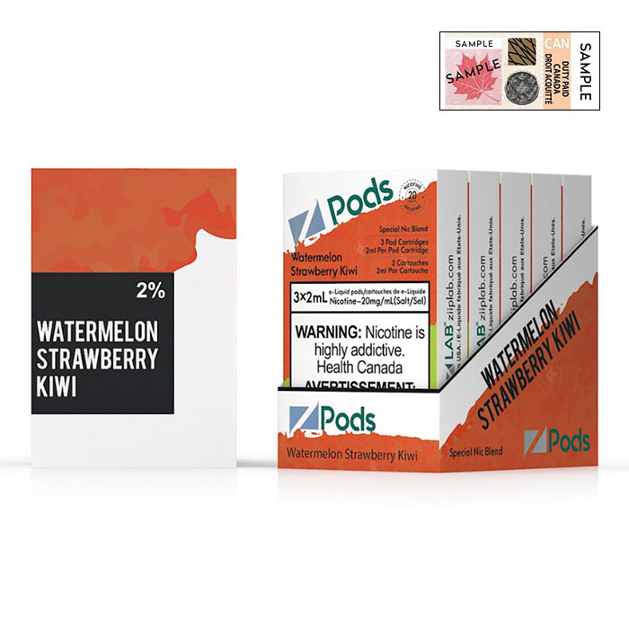 (Stamped) Z Pods Watermelon Strawberry Kiwi Special Edition Ct 5