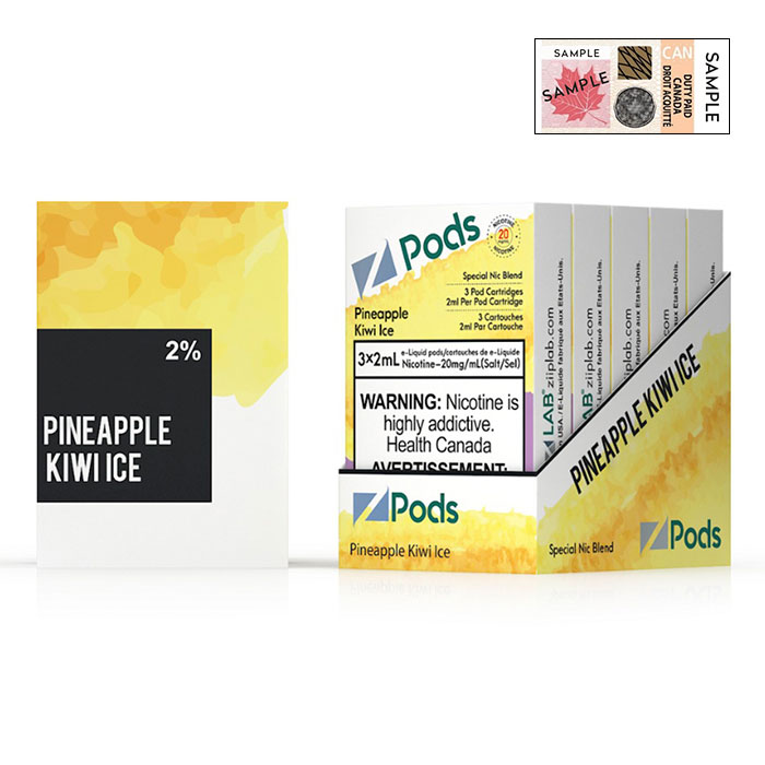 (Stamped) Z Pods Pineapple Kiwi Ice Special Edition Ct 5