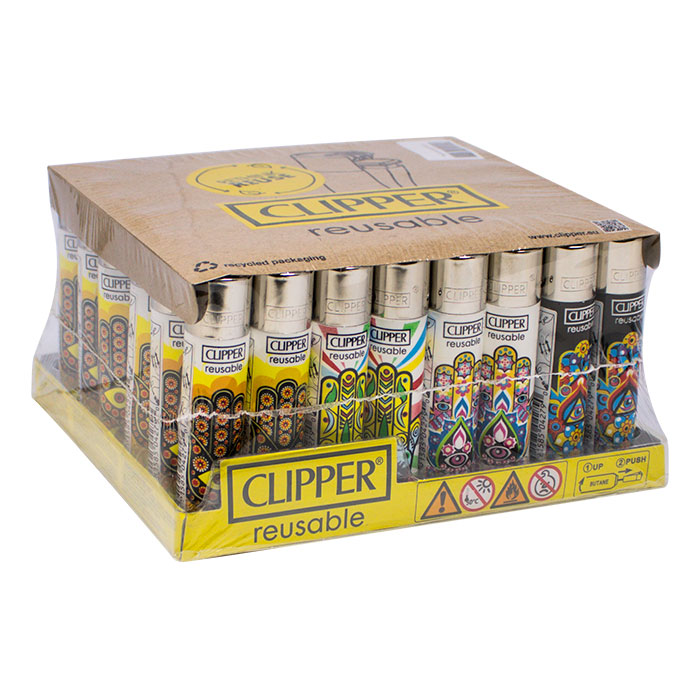 Clipper Mandala Lighter Display of 48