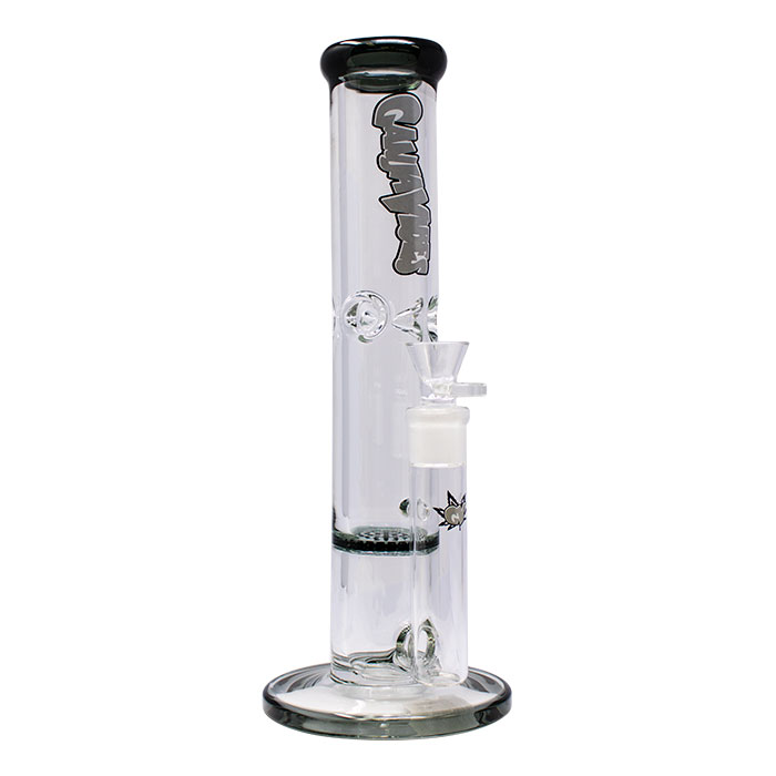 Ganjavibes Grey Honeycomb 12 Inches One Disk Percolator Glass Bong By Irie Vibes Series