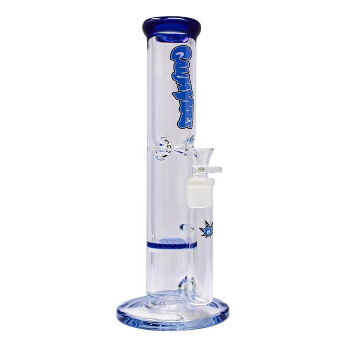 Ganjavibes Blue Honeycomb 12 Inches One Disk Percolator Glass Bong By Irie Vibes Series