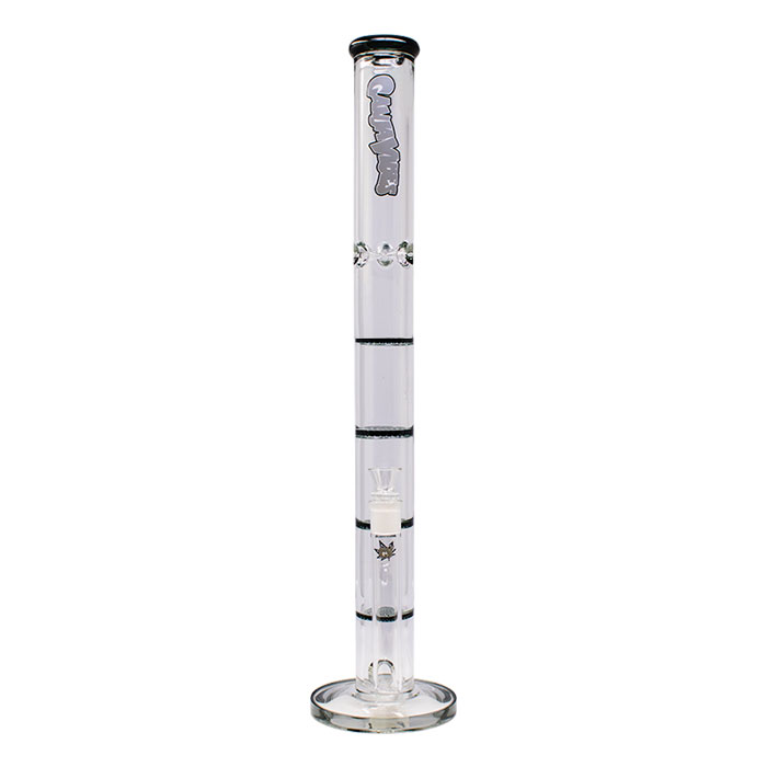 Grey Ganjavibes Honeycomb 24 Inches Four Disk Percolator Glass Bong By Irie Vibes Series