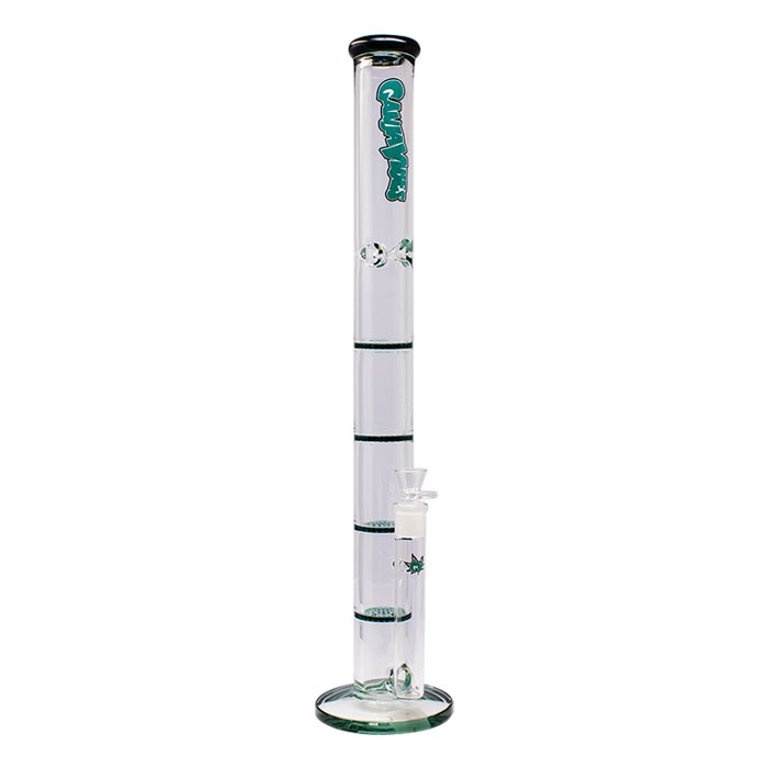 Teal Ganjavibes Honeycomb 24 Inches Four Disk Percolator Glass Bong By Irie Vibes Series