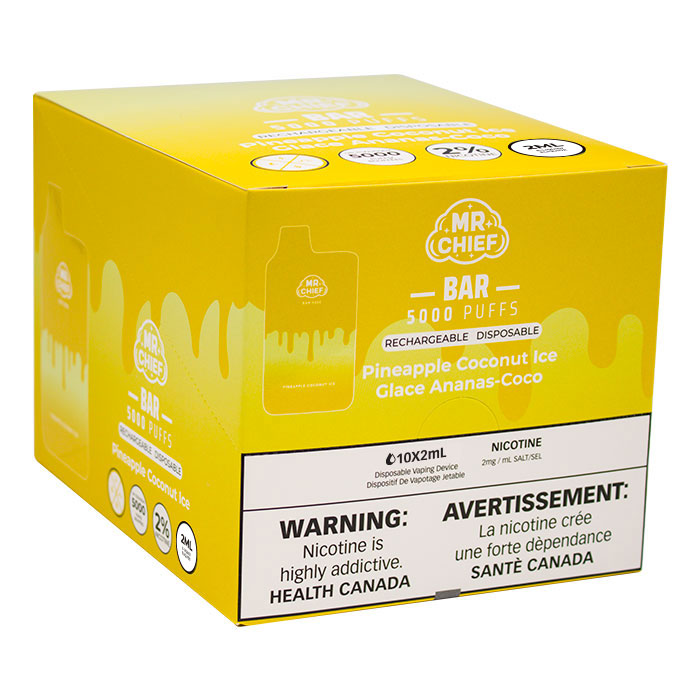 MR Chief Bar Pineapple Coconut Ice 5000 Puffs Disposable Vape Ct-10