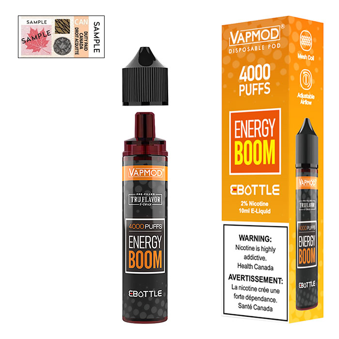 (Stamped) Vapmod Energy Boom E-Bottle 4000 Puffs Disposable Vape Ct-5