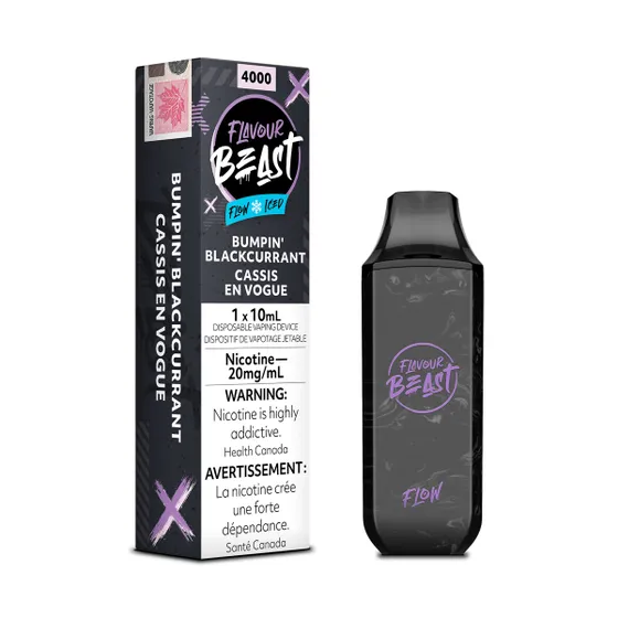 Stamped Flavour Beast Flow Bumpin' Blackcurrant Iced 4000 Puffs Disposable Vape Ct 6
