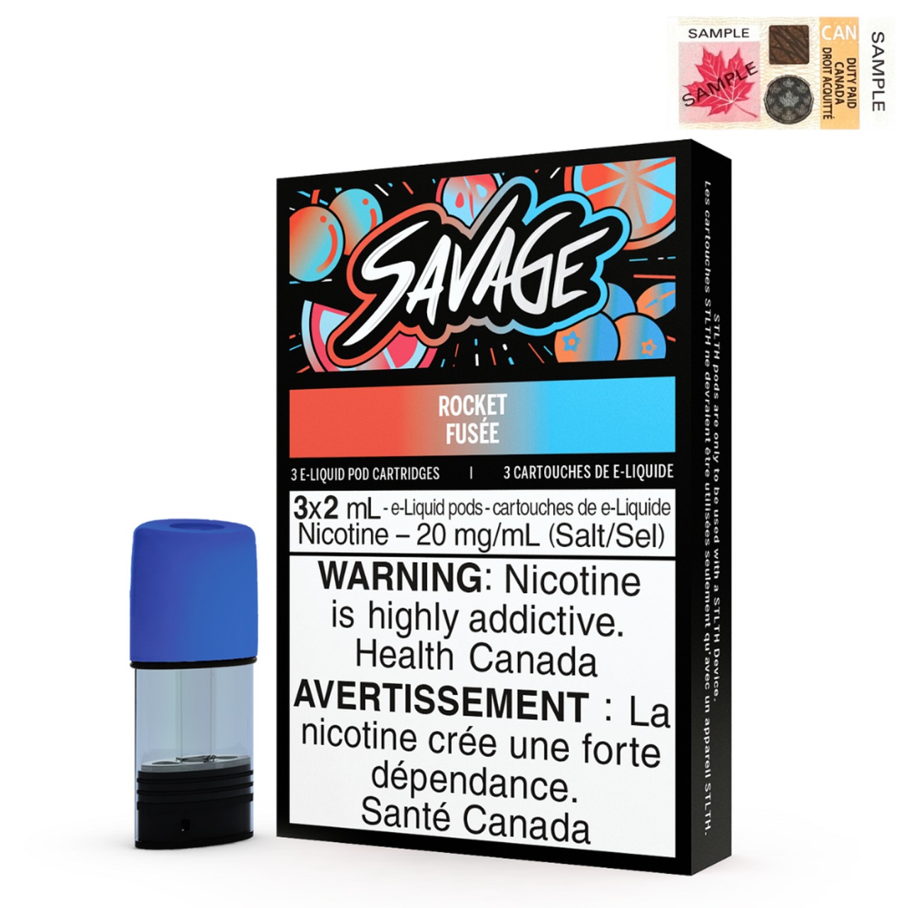 Rocket (Stamped) STLTH Savage Pods Pack of 3 - B.C. Compliance
