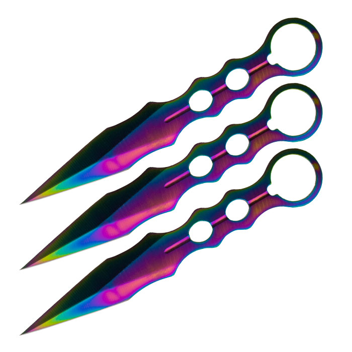 Rainbow Throwing Knife Set Of 3