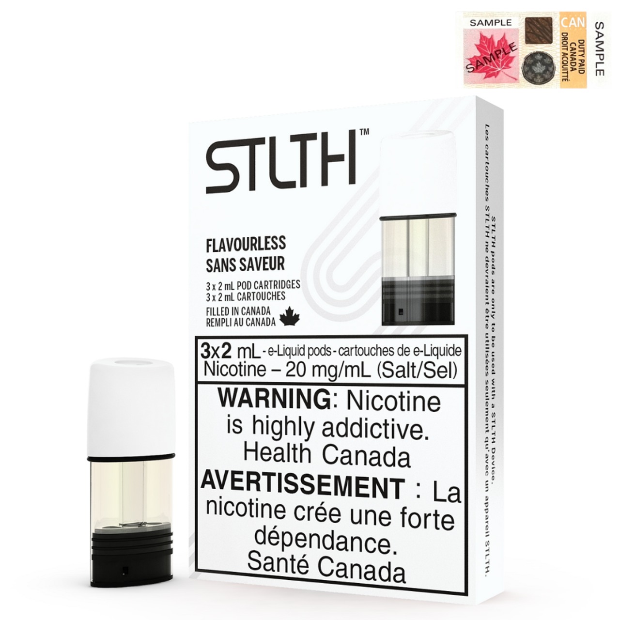 Flavourless (Stamped) STLTH Regular Pods Pack of 3 - B.C-Q.C Compliance