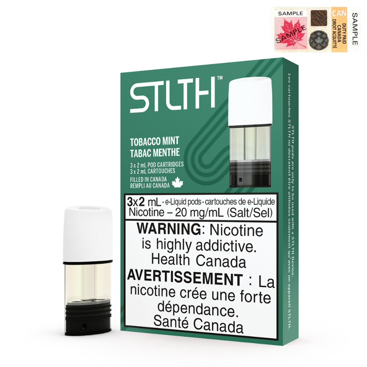 Tobacco Mint (Stamped) STLTH Regular Pods Pack of 3 - B.C-Q.C Compliance