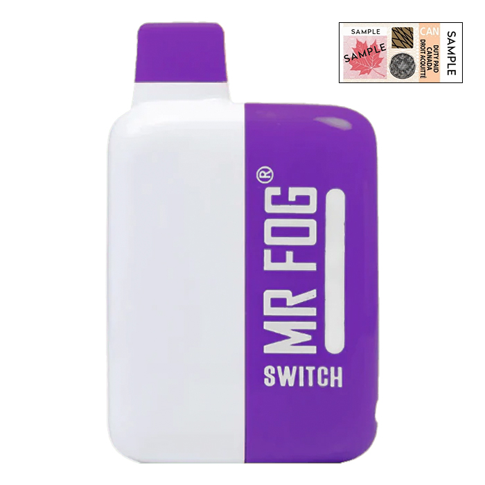 (Stamped) Magic Cotton Grape Ice 5500 Puffs Mr. Fog Switch Disposable Vape Ct-10