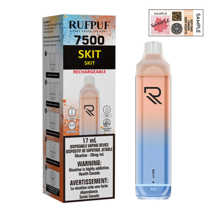 (Stamped) G Core RufPuf 7500 Puffs Radical Rainbow Skit Disposable Vape Ct 10