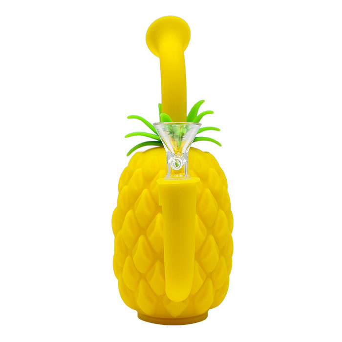 Yellow Silicone Pineapple Bong 7 Inches