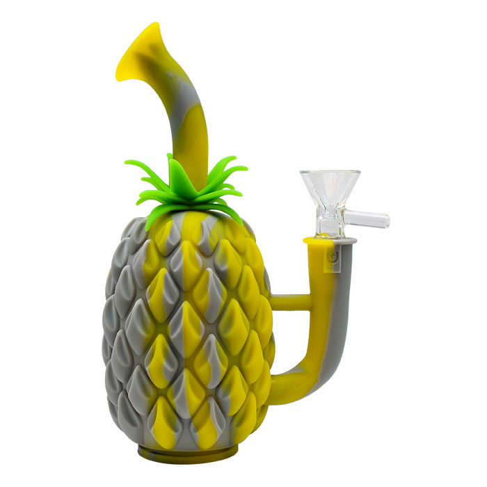 Grey Silicone Pineapple Bong 7 Inches
