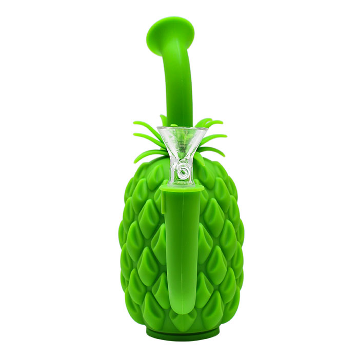 Green Silicone Pineapple Bong 7 Inches