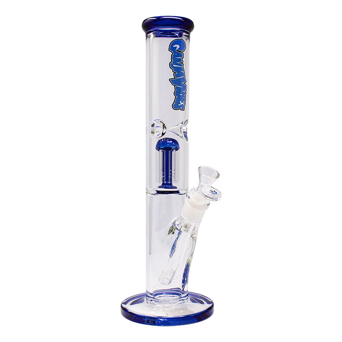 Blue Ganjavibes Single Tree Percolator 14 Inches Glass Bong By Irie Vibes