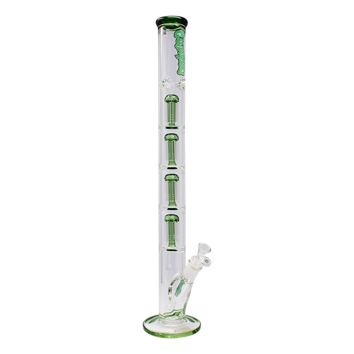 Green Irie Vibes 24 Inches Four Percolator Ganjavibes Glass Bong