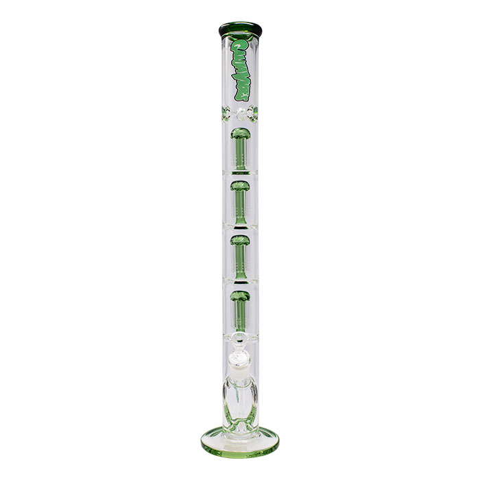 Green Irie Vibes 24 Inches Four Percolator Ganjavibes Glass Bong