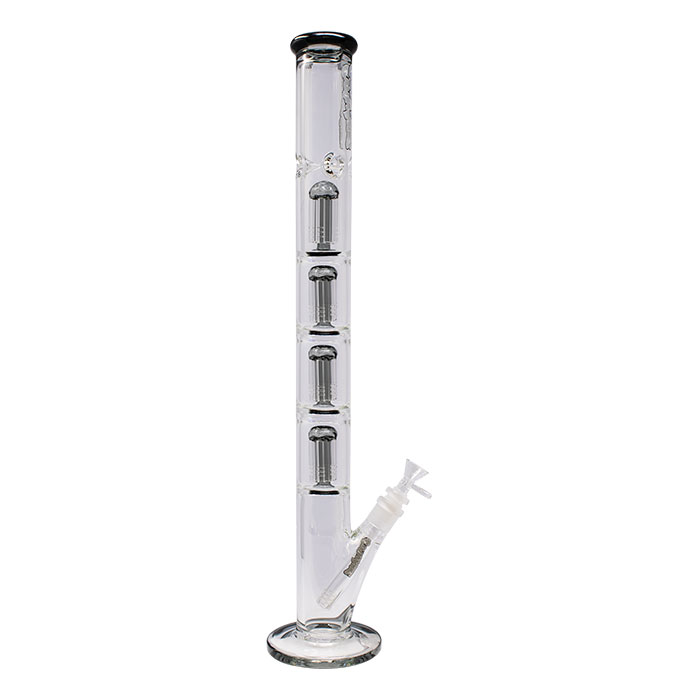 Grey Irie Vibes 24 Inches Four Percolator Ganjavibes Glass Bong