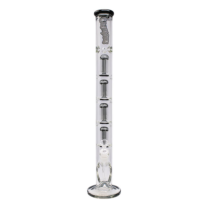 Grey Irie Vibes 24 Inches Four Percolator Ganjavibes Glass Bong