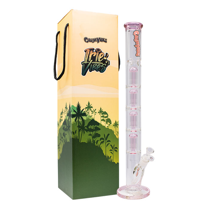 Irie Vibes 24 Inches Four Tree Percolator Ganjavibes Glass Bong Deal of 6