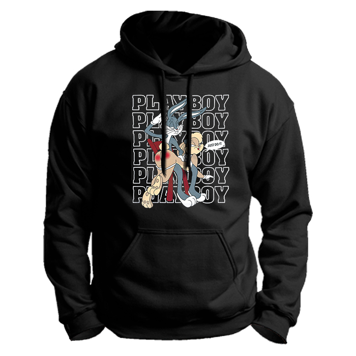 Bugs Bunny And Lola Just Do It Black Unisex Hoodie
