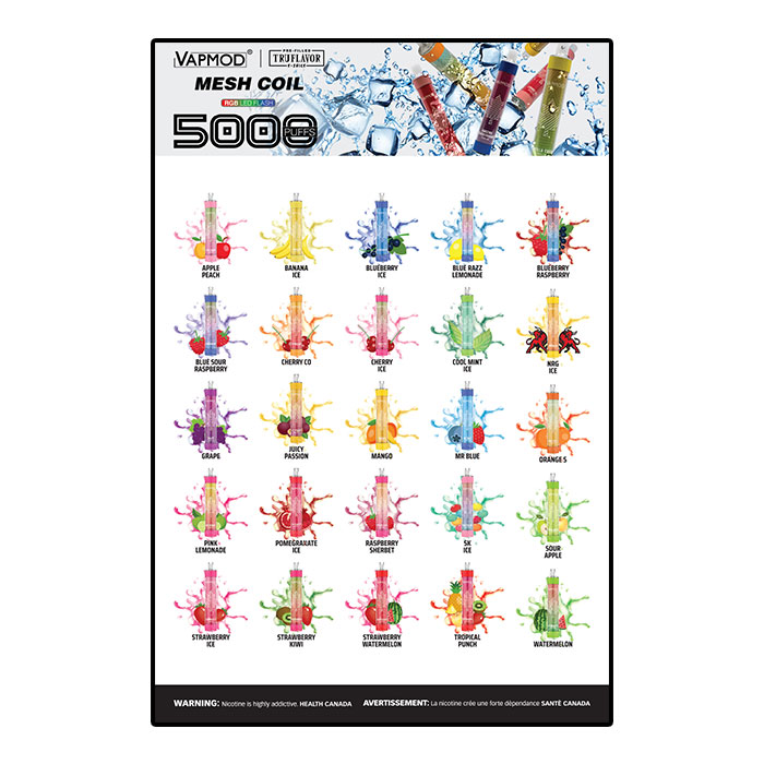 Vapmod 5000 Puffs Disposable Vape Poster