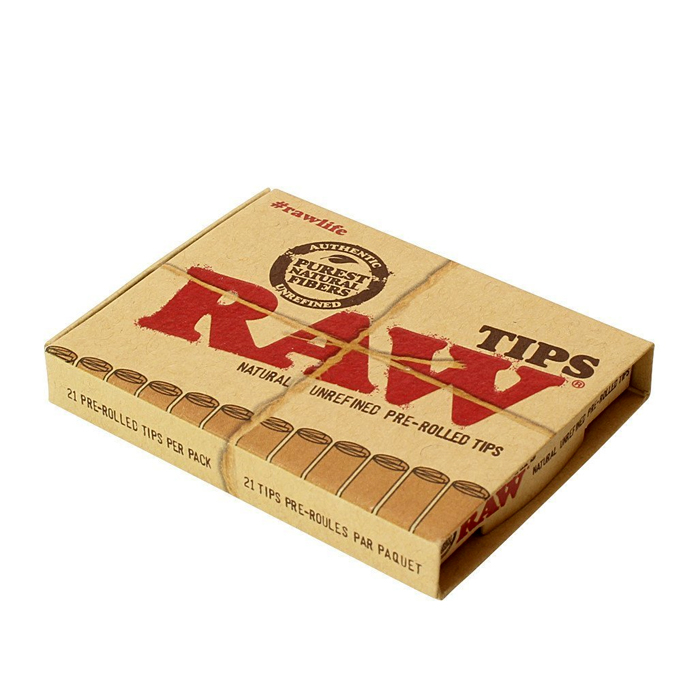 Raw Natural Pre-Rolled Tips Ct 20