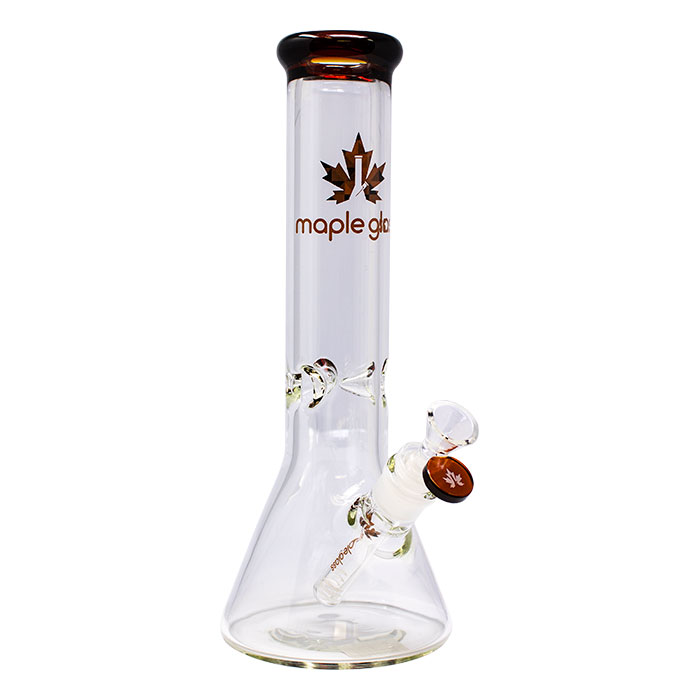 Maple Glass Amber Ice Catcher 12 Inches Glass Bong