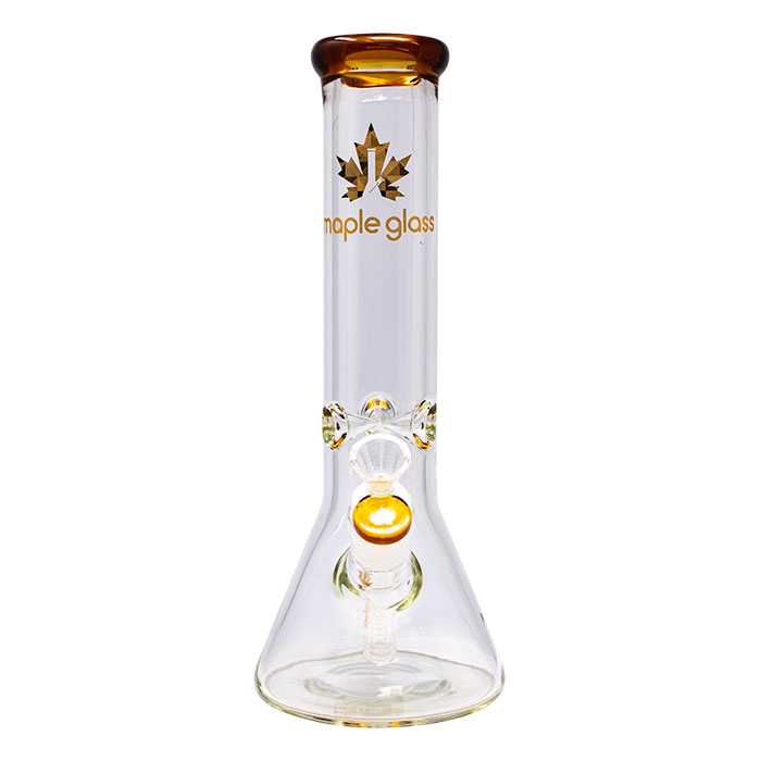 Maple Glass Gold Ice Catcher 12 Inches Glass Bong