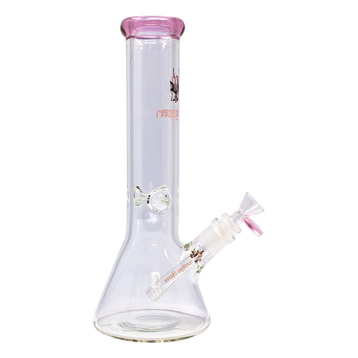 Maple Glass Pink Ice Catcher 12 Inches Glass Bong