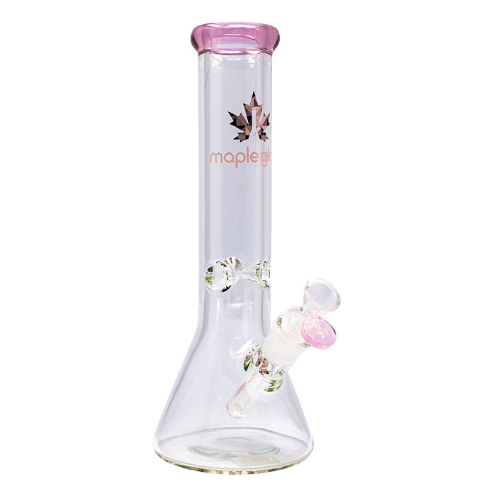 Maple Glass Pink Ice Catcher 12 Inches Glass Bong