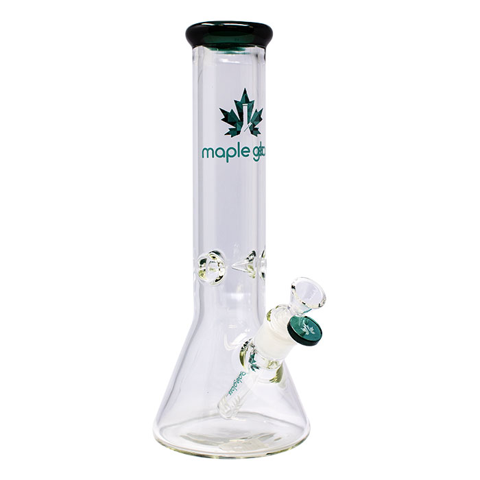 Maple Glass Teal Ice Catcher 12 Inches Glass Bong