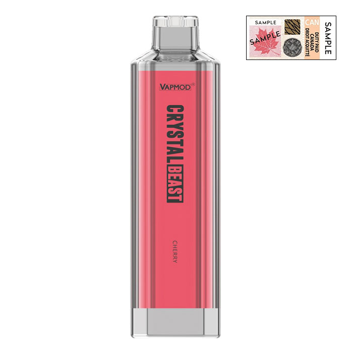 (Stamped) Cherry Crystal Beast 5000 Puffs Disposable Vape By Vapmod Ct 10