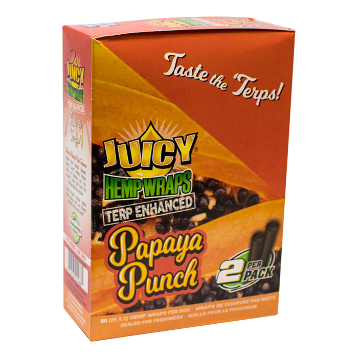Papaya Punch Juicy Hemp Wraps Display of 25