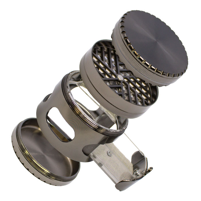 Gun Black Four Stage 63mm Aluminum Grinder