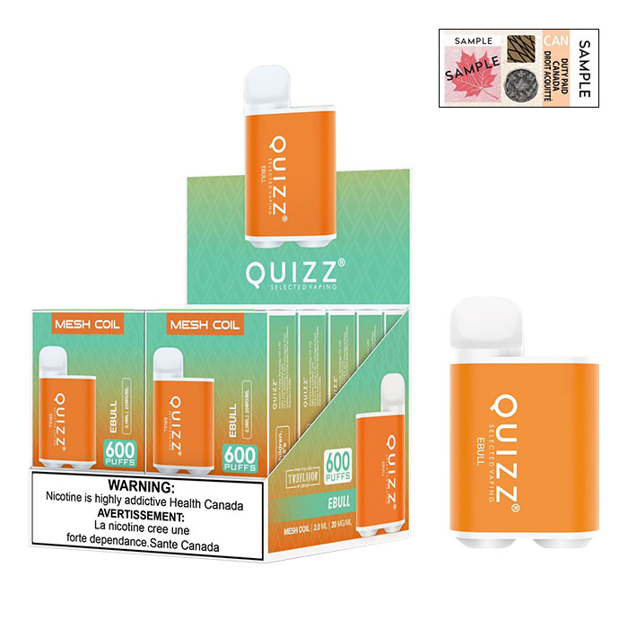 BC-Compliance (Stamped) Ebull Quizz 600 Puffs Disposable Vape Ct 10