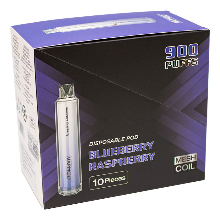 BC Compliance - Blueberry Raspberry Quickie 900 Puffs Vape By Vapmod Ct 10