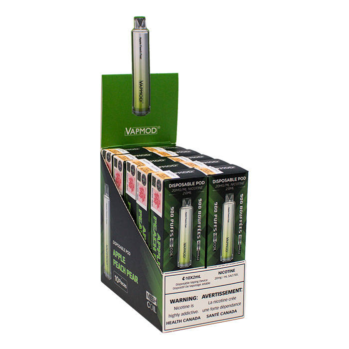 BC Compliance - Apple Peach Pear Quickie 900 Puffs Vape By Vapmod Ct 10