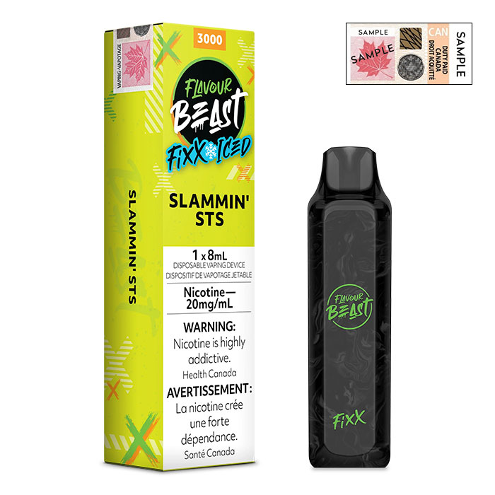(Stamped) Slammin' STS Iced Flavour Beast Fixx Disposable Vape Ct 6
