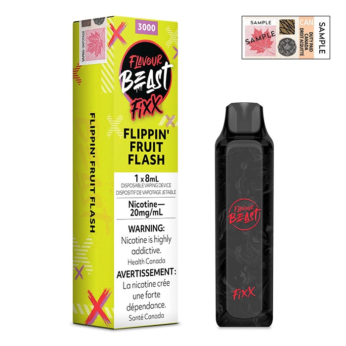 (Stamped) Flippin' Fruit Flash Flavour Beast Fixx Disposable Vape Ct 6