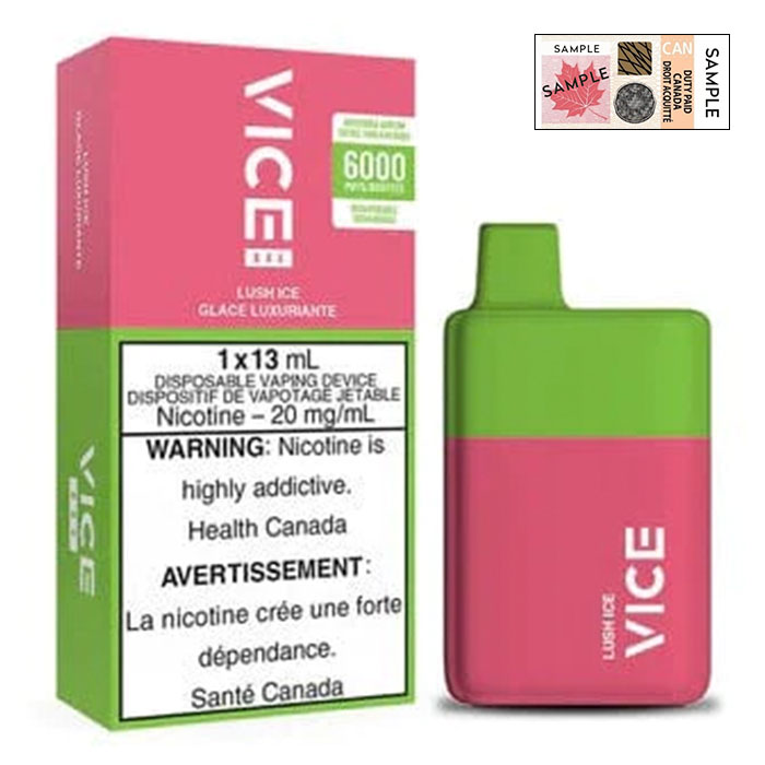 (Stamped) Lush Ice Vice Box 6000 Puffs Disposable Vape Ct 5