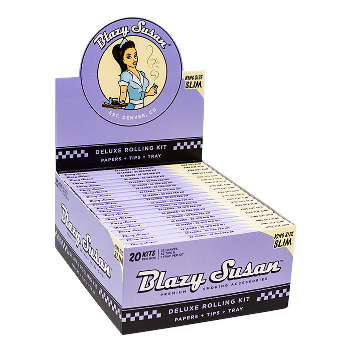 Blazy Susan Purple Deluxe Kit Of King Size Papers, Tips And Tray